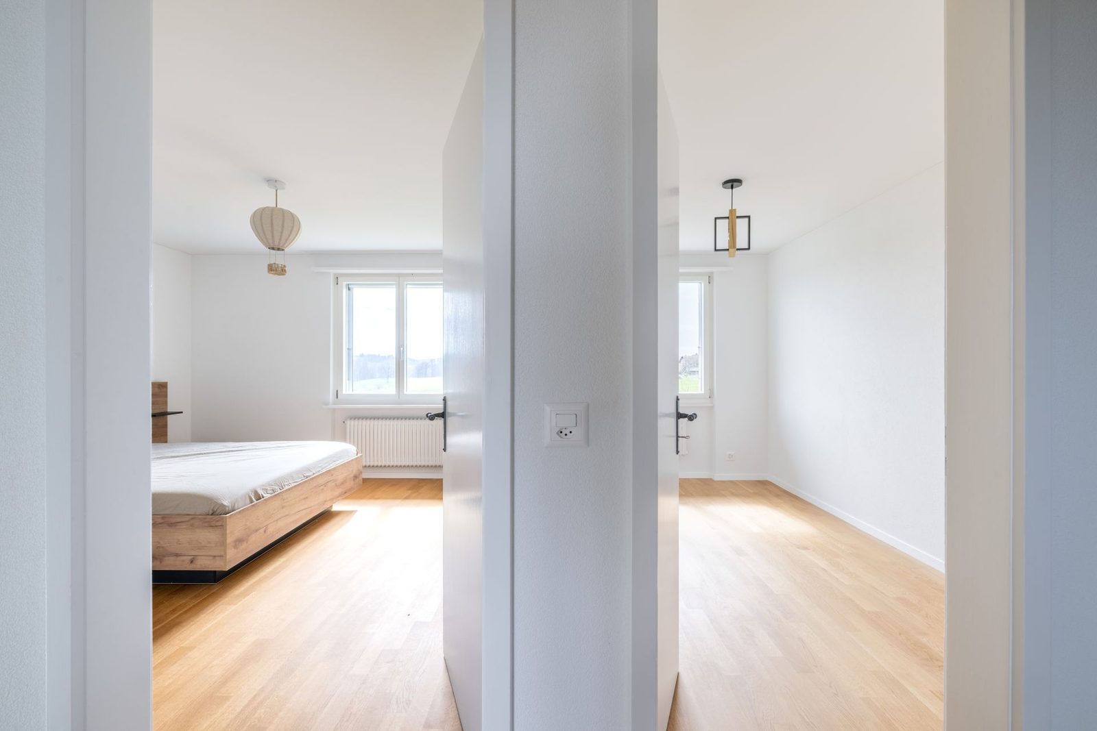Verputzte Innenwände nach der Gesamtrenovation, Einfamilienhaus Ferenbalm